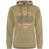 Zwillingsherz Hoodie Hoodie "Wild Free Brave Strong"