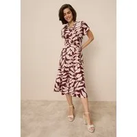 Tamaris Hemdblusenkleid mit tailliertem Bindegürtel und Knopfleiste (Set, 2-tlg., mit Bindegürtel) aus Viskose, für Frühling und Sommer, gemustert, Mitte-Wade-Länge