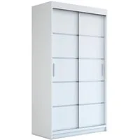 A&J MöbelLand GmbH Schiebetürenschrank PARIS 2-türig Schrank (TOP ANGEBOT! Geräumiger Schrank mit viel Stauraum:6 Regalen und 1 Kleiderstange – -ideal zur Aufbewahrung von Kleidung und Accessoires. TOP PRODUKT! Farbe und Größe (120 cm, 160 cm, 180 cm
