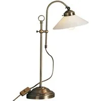 GLOBO LIGHTING Schreibtischlampe, Leuchtmittel nicht inklusive, Nachttischleuchte Antik Glas Retro Leselampe Tischleuchte