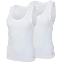 adidas Sportswear Tanktop Sport Active Modal Comfort - Rundhals - Heatseal adidas Logo (2-tlg) Trägertop Muskelshirt Ärmelloses Shirt Gym Yoga Training Damen