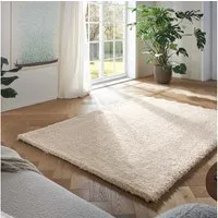 TaraCarpet Flokati-Teppich TaraCarpet Flokati Premium Langflorteppich Shaggy, rechteckig, Höhe: 52 mm, Flokati Hochflor Langflor weich beige Wohnzimmer Schlafzimmer 60x120