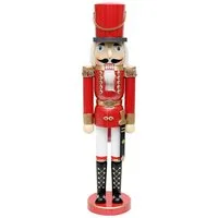Dekohelden24 Nussknacker Nussknacker Soldat, in rot metallic, klassisch, ca. 50 cm