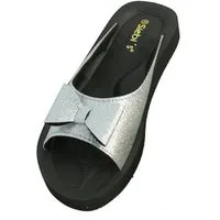 Siebi`s Siebi's BEACH GLITTER Luxus Badeschuhe Pantoletten Damen Schlappen
