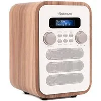 Denver DAB-48W Digitalradio (DAB) (DAB+, FM, 2.5 W, Bluetooth, DOT-Matrix LCD, 3.5 mm Kopfhörer-Ausgang, 40+40 Presets)