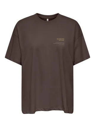 ONLY - ONLVIVVI S/S LOVELY TOP JRS Chocolate Martini - Gr. - XL