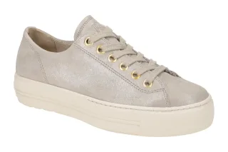 Paul Green Sneaker 4790-58 Grau Cachemire Glitzer Rund Super Soft Plateau 3cm