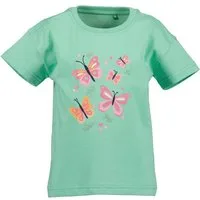 Blue Seven T-Shirt Blue Seven Mädchen T-Shirt Schmetterlinge hellgrün (1-tlg)