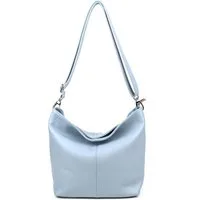 ITALYSHOP24 Schultertasche MADE IN ITALY Damen Leder Tasche Shopper Umhängetasche Cross Over Body, Brusttasche Bag große 3xFach geteiltes Hauptfach Freizeit Abend Urlaub