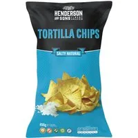 HENDERSON & SONS Knabberei, Henderson and Sons Salty Natural Tortilla Chips glutenfrei 450g