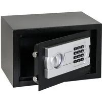 HMF Möbeltresor Safe Tresor für Zuhause Hotel oder Büro Möbeltresor mit Zahlenschloss, für DIN A5 Dokumente, 31 x 20 x 20 cm, Schwarz