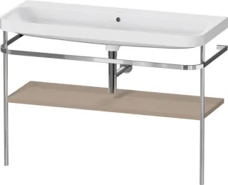 Duravit Happy D.2 Plus c-shaped Set mit Metallkonsole Leinen Matt 1175x490x850 mm - HP4839N75750000 HP4839N75750000