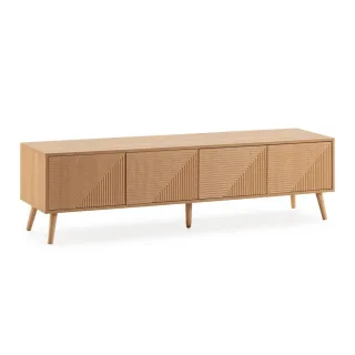 VS Venta-stock Tv-Element, Honigeiche, Holzwerkstoff, Rechteckig, 160x45x40 cm, Wohnzimmer, Wohnwände, Lowboards, Lowboards stehend