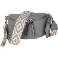 MIRROSI Bauchtasche Damen Taschen, Umhängetasche, Brusttasche, 26x16x8cm Veganes Leder (Schultertasche für jeden Anlass, (dazu 1x Schlüsselband und 1x Münzenbeutel), Crossbody Bag, Bohemian gemusterten & verstellbaren Schulterriemen