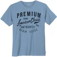Jack & Jones Rundhalsshirt Jack&Jones Übergrößen T-Shirt hellblau JPRBLUALEX