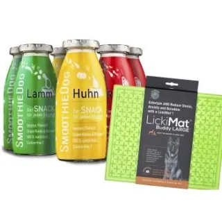 SmoothieDog Klassik + Lickimat Grün 6x250 g