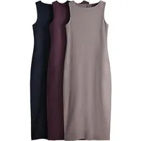 The Set Midikleid The Set Midikleid mit U-Boot-Ausschnitt, 3er-Pack (3-tlg)