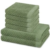 ROSS Handtuch Set Harmony, Walkfrottee (Spar-Set, 6-St), 4 X Handtuch 2 X Duschtuch im Set - Baumwolle - Saugstark