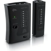CSL Kabeltester für RJ45 & RJ11 Kabel, Leitungen in Böden, Wänden & Decken Netzwerk-Adapter RJ-45 (Ethernet) zu 2x RJ45, 2x RJ11, Patchkabel Tester, Leitungstester, LAN Network Cable Tester