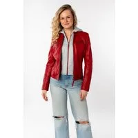 Mauritius Lederjacke NOLA Two-in-One Style - mit abnehmbarer Jersey-Kapuze