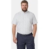 Men Plus Kurzarmhemd Hemd Halbarm Kentkragen Minimalmuster Comfort Fit