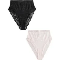 Next Slip Hochbund-Spitzenslips im 2er-Pack, hohes Bein (2-St)