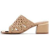 Derimod Mules aus Kunstleder mit mittelhohem Absatz Mules Kunstleder, Synthetikfutter, TPU-Sohle, Gewebtes Design