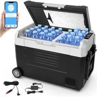 oyajia Kühlbox Kompressor mobiler Autokühlschrank, Kühltruhe mit APP-Steuerung, 45 l, -20°C - 20°C 12/24V DC & 100-240V AC für LKW, Boot, Camping
