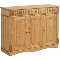 OTTO home Sideboard Teresa (Maße (B/T/H): 118/40/90 cm), Kommode, 3-türig, Breite 118 cm, aus massiver Kiefer, FSC®