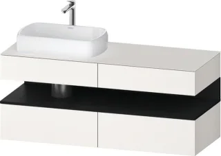 Duravit Qatego Konsolenwaschtischunterbau wandhängend Weiß Supermatt 1400x550x600 mm - QA47650168400 QA4765016840000