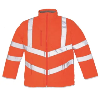 Yoko - "Kensington" Jacke Reflektierende Details für Herren (Fluoreszierendes Orange)