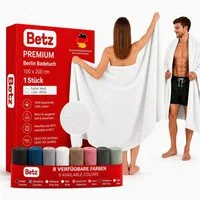 Betz Badetuch Berlin Größe 100 x 200 cm Saunatuch & Strandtuch 360 g/m², 100% Baumwolle (1 Stück, 1-St), saugstark & weich – großes Handtuch mit Aufhänger – Serie Berlin