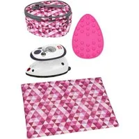 Semplix Dampfbügeleisen - Bügelset - Prym Mini-Dampfbügeleisen+Bügelunterlage+Tasche, 1800 W