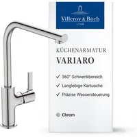 Villeroy & Boch Küchenarmatur Variaro FirmaFlow® Kartusche, 360° schwenkbarer Auslauf, Schnellmontagesystem