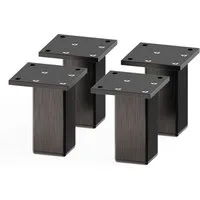 sossai® Möbelfuß MFV2, 4er Set, Farbe: Schwarz, (4-St), Farbe: Schwarz