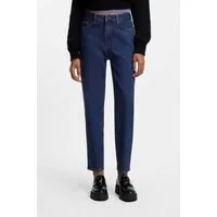 HUGO Mom-Jeans Noe Straight Fit Jeans mit hoher Leibhöhe