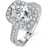 YouBella Fingerring Solitär Kristall-Schmuck Ring Legierung Für Frauen & Mädchen (Hautfreundlich, Nicht-Allergisch), Versilbert, Perfekt für alle Anlässe, Am besten zum Verschenken