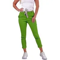 Mississhop Stretch-Hose Female Damen Stretch Klassische Chino Hose mit gemustertem Tuch N. 366