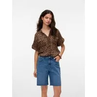 Vero Moda Kurzarmbluse VMBUMPY SS SHIRT AOP WVN GA NOOS Viskose, regular fit