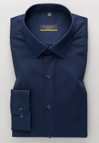 ETERNA - Hemd Stretch Langarm navy - Gr. - 44/Langarm - 65cm