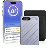 Luckice KI Diktiergerät Mini mit Schreibfunktion- 64GB Aufnahmegerät Analoges Diktiergerät (Voice Recorder der in 118 Sprachen Transkribiert und Zusammenfasst)