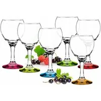 Sendez Weißweinglas 6 Weingläser Bunte Gläser Weinglas Gläserset Rotweingläser Weinkelche