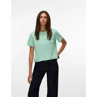 Vero Moda Kurzarmshirt VMPAULINA SS T-SHIRT GA JRS NOOS Baumwolle, regular fit