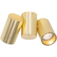 Qazqa LED Aufbaustrahler Michael, ohne Leuchtmittel, Warmweiß, QAZQA Aufbau­spot, gu10, Gold, Stahl, Design