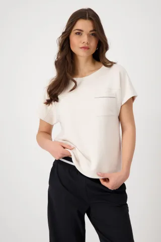 monari - Sweatshirt mit Brusttasche seashell - Gr. - 36