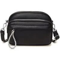 ITALYSHOP24 Schultertasche Damen Tasche Crossbody Umhängetasche CrossOver Brusttasche Body Bag, Crossover Leder Optik Handytasche Abendtasche Shopper Henkeltasche