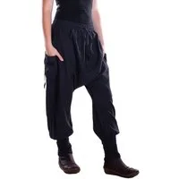Vishes Haremshose Hose aus Baumwolle mit Gummibund und seitlichen Taschen Alternative Mode, Ethno, Hippie, Goa Style