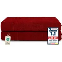 Komfortec Saunatuch Frotte aus 100% Baumwolle, Frottee (Packung, 2-St), 80x200 Saunatücher set XXL, Weich, Schnelltrocknend