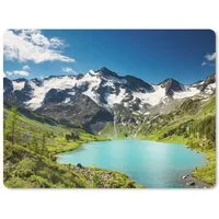 MuchoWow Mauspad Schnee - Berg - Wasser (1-St), Gaming, Mousepad Klein, Büro Zubehör, Mausunterlage, 23x19 cm