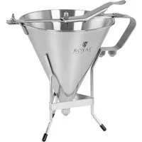 Royal Catering Trichter Fülltrichter Likörtrichter Gebäckfüller 1,8l Edelstahl 3 Dosierspitzen